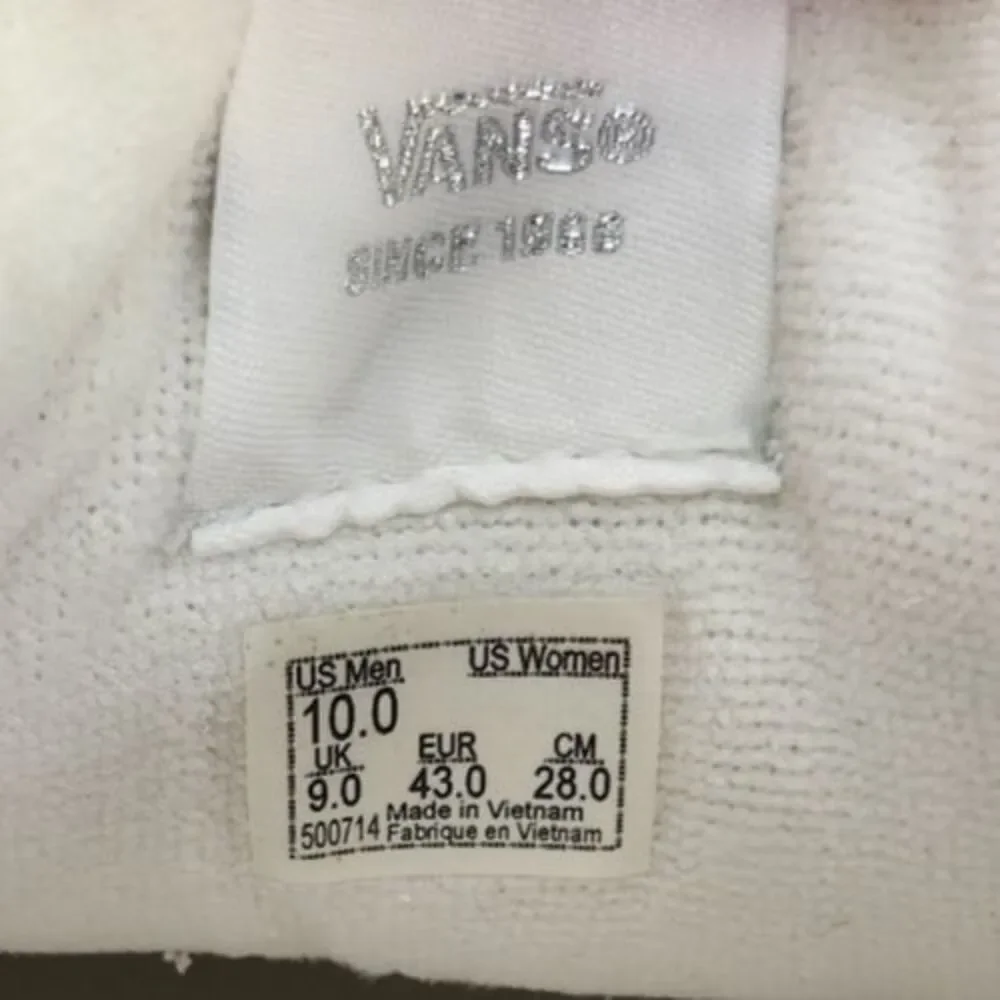Vans Sport Low Mens Sz 10 High Shine Blanc De Blanc Suede Skater Sneakers Shoes